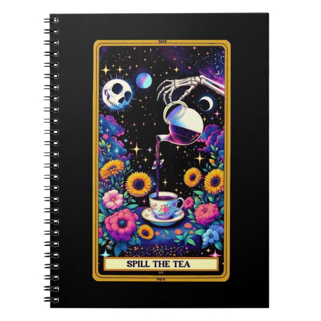 Spill the Tea Tarot Card Notebook Collection (Front)