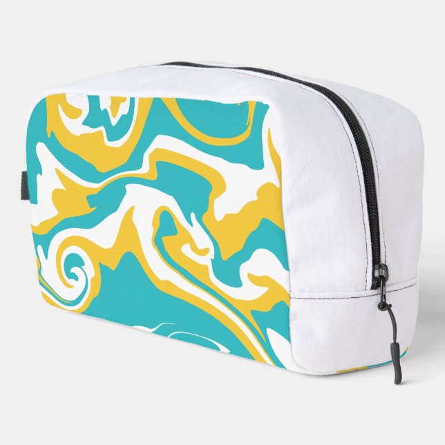 Spill - Turquoise and Yellow Dopp Kit (Right Corner)