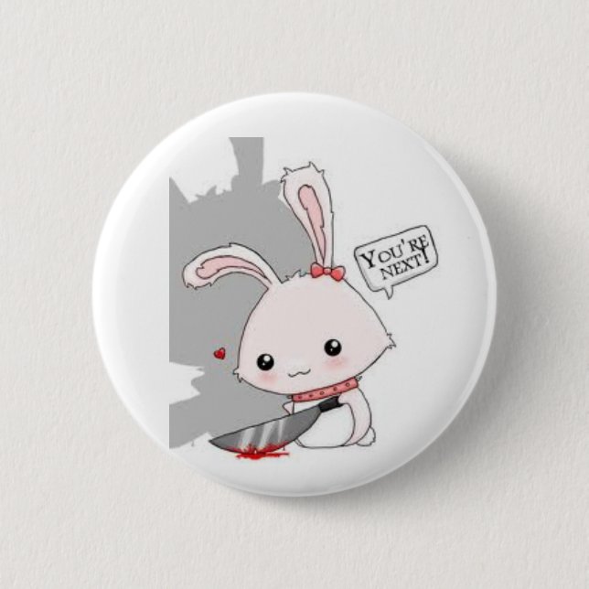 Spilla Killer Bunny 6 Cm Round Badge (Front)