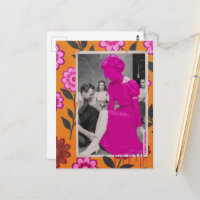 Spilled Hot Pink Paint Dress Model Lady Collage