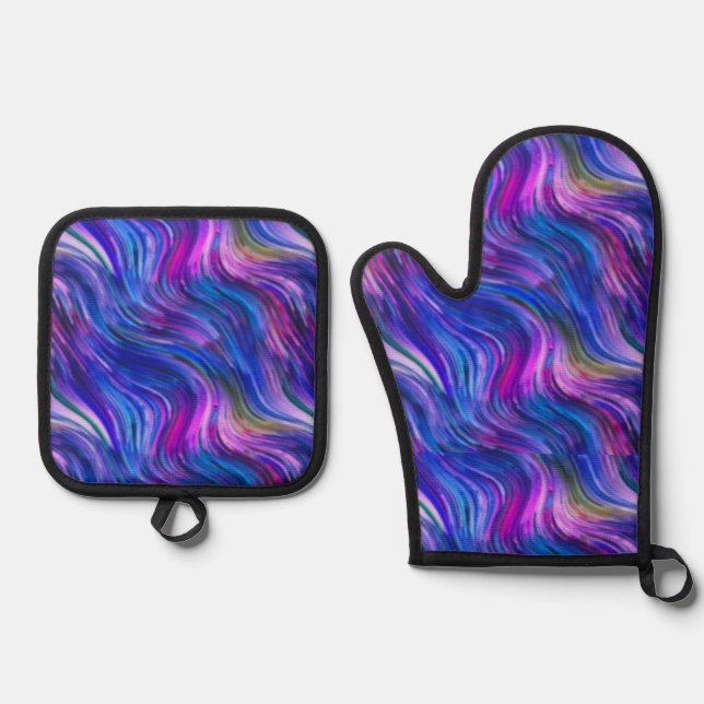 Spilled Ink Oven Mitt and Pot Holders Oven Mitt & Pot Holder Set (Front)