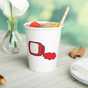 Spilled Jam Cute Red Jelly Jar  Paper Cups