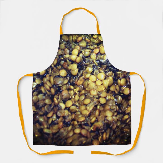 SPILLED LENTILS FULL-SIZE KITCHEN APRON. APRON (Front)
