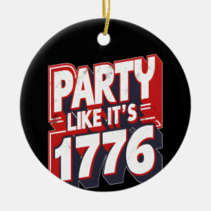 Spilling The Tea Since 1773 Funny American History Ceramic Tree Decoration
