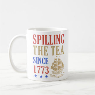 Spilling The Tea Since 1773 Funny Sloth Coffee Mug