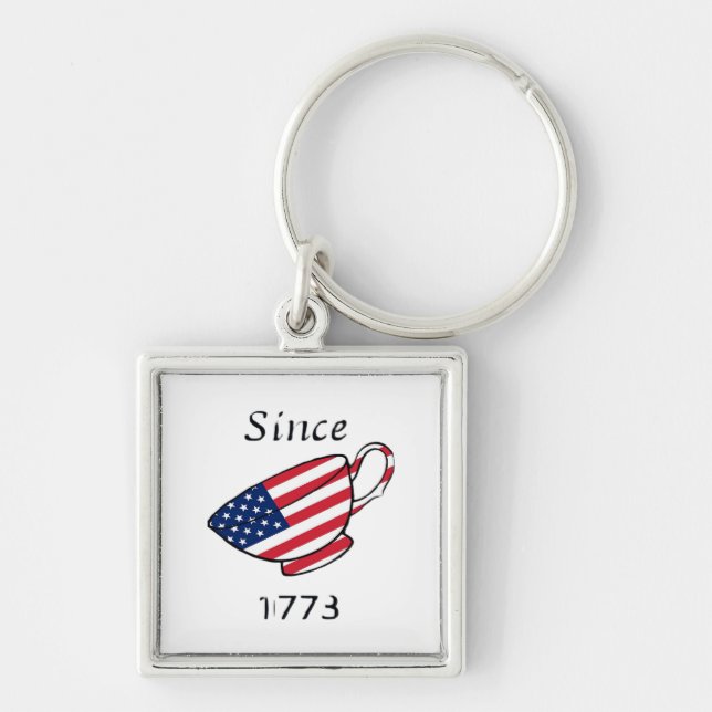 Spilling The Tea Since 1773 Oversized Key Ring (Front)