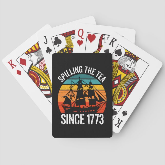 Spilling The Tea Since 1773 Playing Cards (Back)