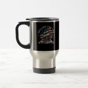 Spilling The Tea Since 1773 Red White Blue Funny 4 Travel Mug