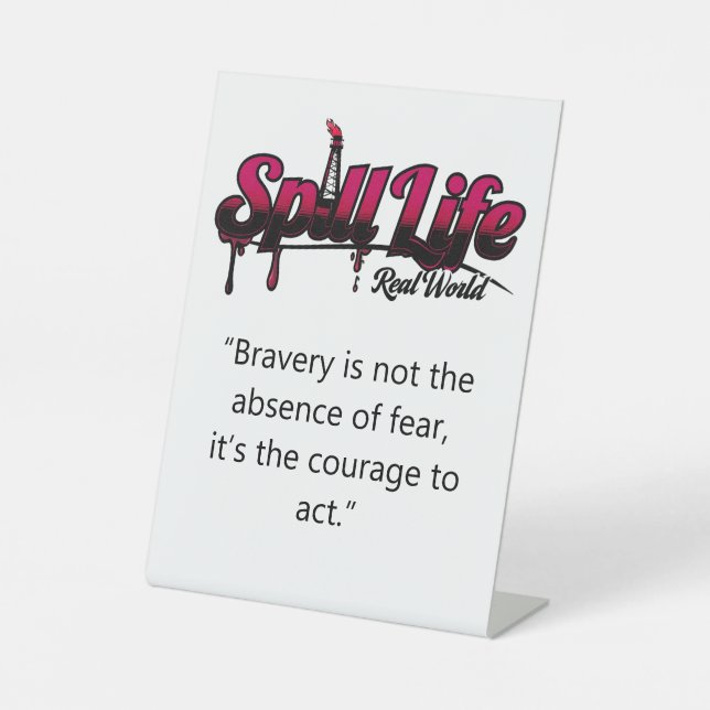 SpillLife Display Pedestal  Sign (Front)