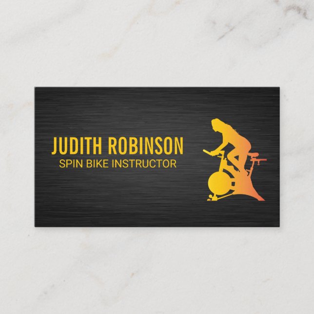Spin Bike Instructor Business Card (Front)