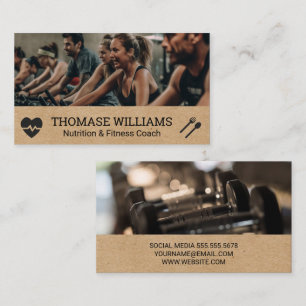 Spin Class   Dumbbells in the Gym Business Card