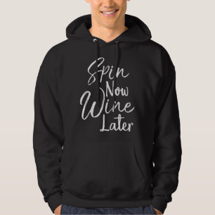 Spin Class Joke Spinning Instructor Gift Spin Now Hoodie
