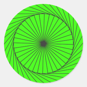 spin fan classic round sticker