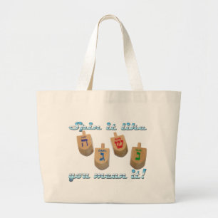 spin it like you mean it! large tote bag