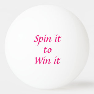 Spin it to win it editable ping pong ball