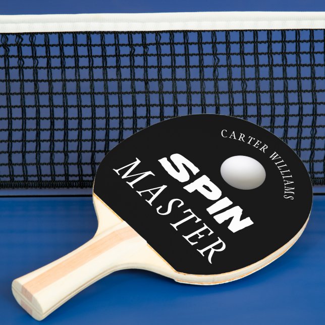 SPIN MASTER Personalised Editable Black Ping Pong Paddle (Insitu)