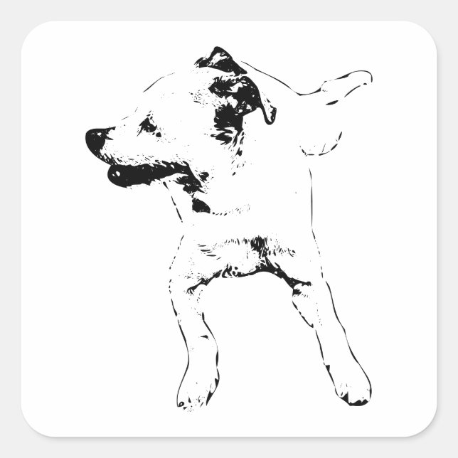 Spin Move Pup Square Sticker (Front)