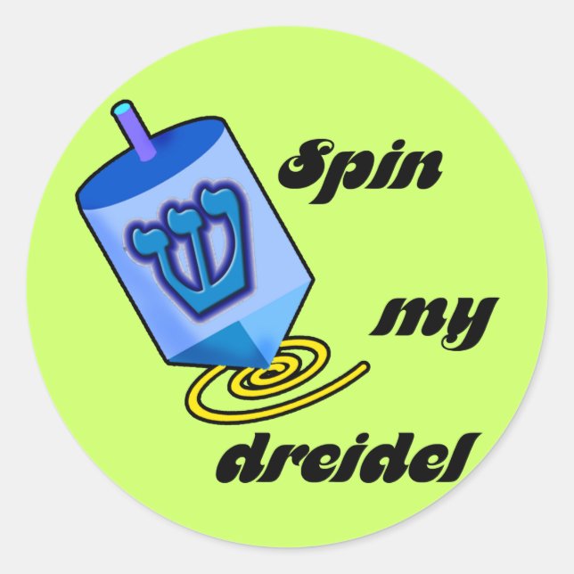 Spin My Dreidel Stickers (Front)