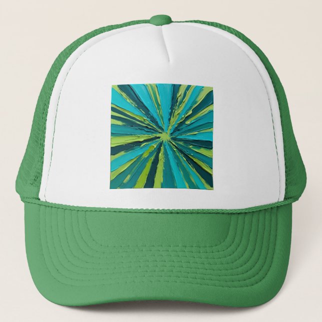 Spin on green trucker hat (Front)