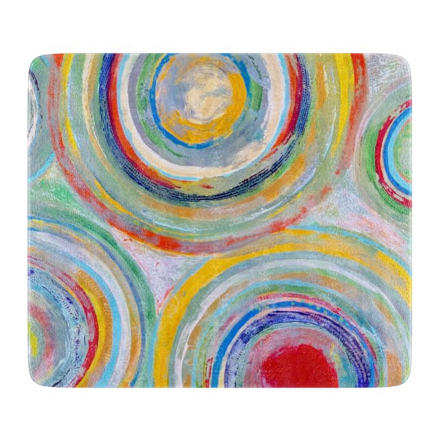 Spin Out Deco Glass Cutting Board (Front)