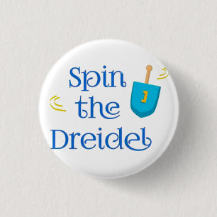Spin The Dreidel 3 Cm Round Badge