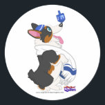 Spin the Dreidel- Sticker<br><div class="desc">Celebrate Hanukkah with an adorable corgi- in sticker form!</div>