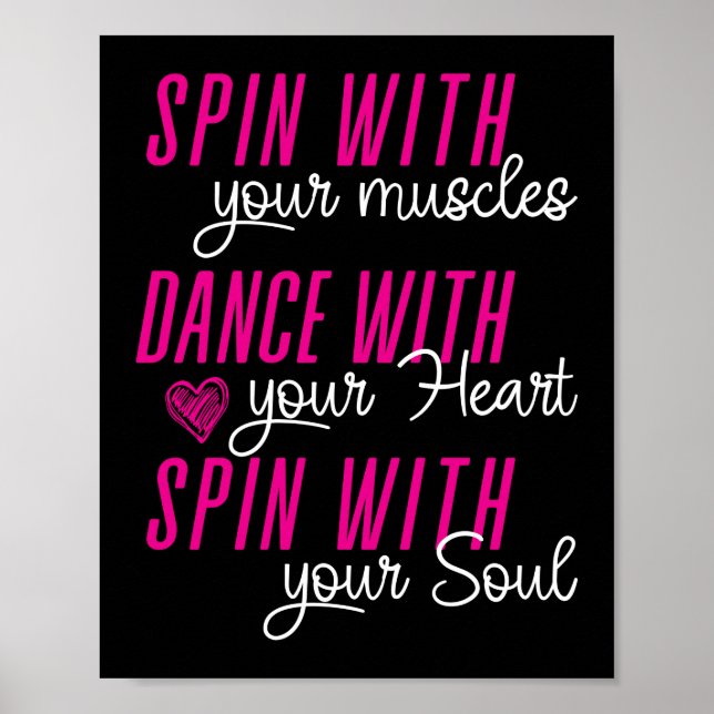 Spin With Your Muscles Colour Guard Marching Band Poster (Front)