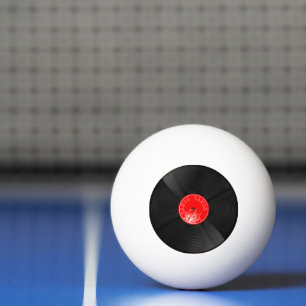 Spin Your Game with Retro Vibes - Vinyl Record Ping Pong Ball