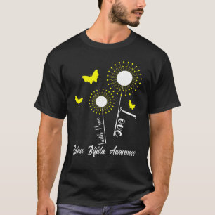Spina Bifida Awareness Faith Hope Love Dandelion B T-Shirt