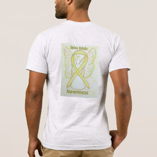 Spina Bifida Awareness Yellow Ribbon Angel Tee