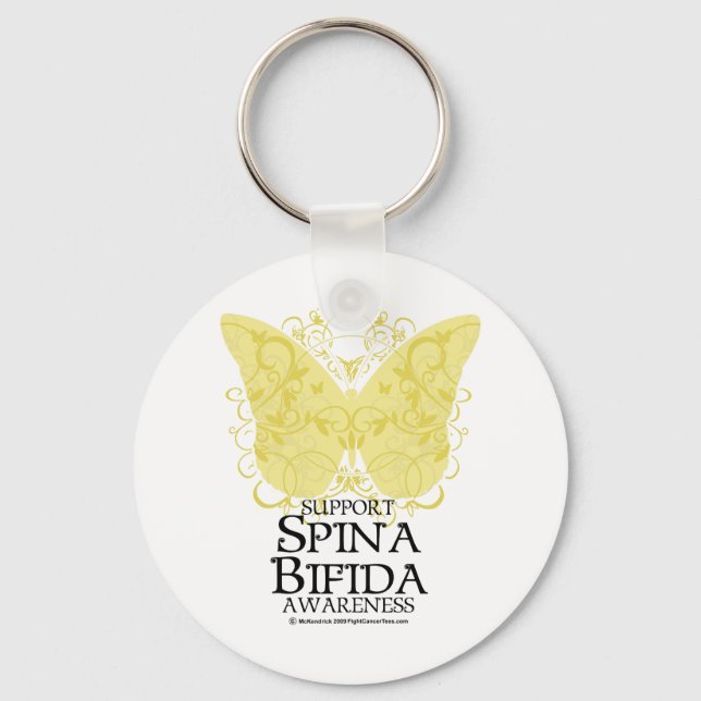 Spina Bifida Butterfly Key Ring (Front)