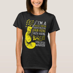 Spina Bifida Warrior Awareness Ribbon Disease T-Shirt