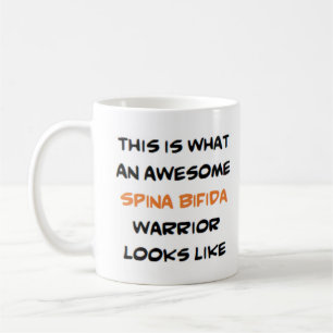 spina bifida warrior, awesome coffee mug