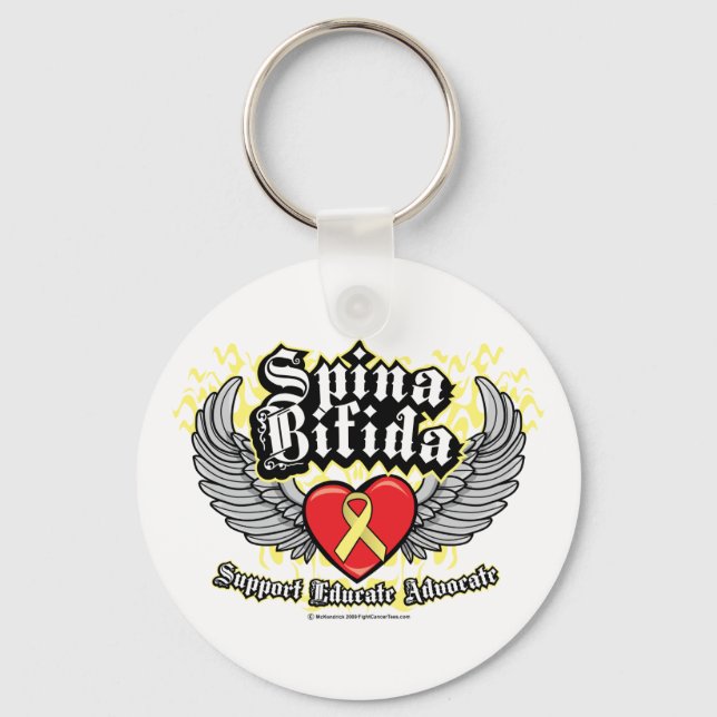 Spina Bifida Wings Key Ring (Front)