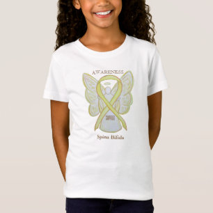 Spina Bifida Yellow Awareness Ribbon Angel Shirt