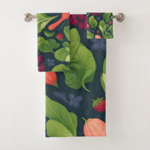 Spinach Rainbow Colorful Personalized Pattern Bath Towel Set