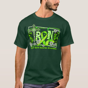 Spinal Cord Injuries Awareness cross ribbon Strong T-Shirt