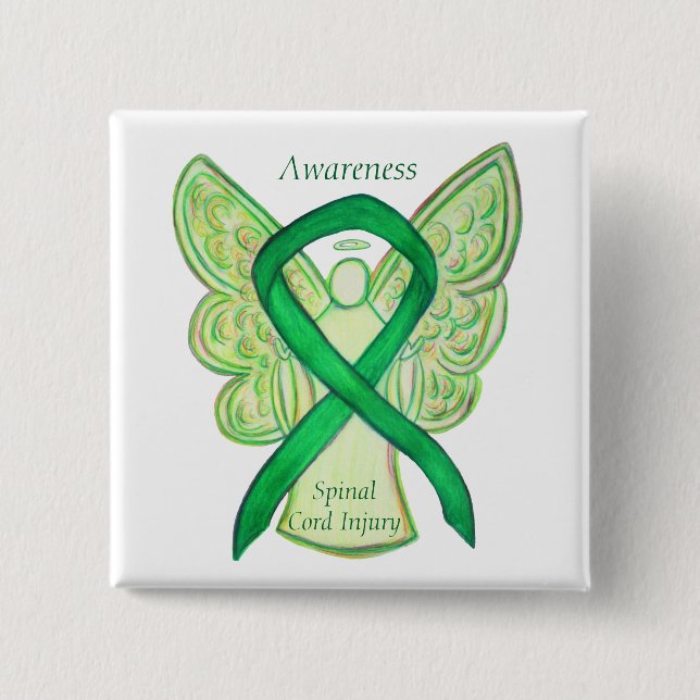 Spinal Cord Injury Angel Awareness Ribbon Pins (Front)