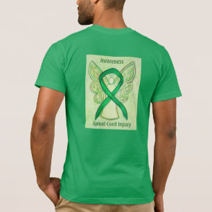 Spinal Cord Injury Awareness Ribbon Angel Shirts