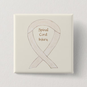 Spinal Cord Injury Awareness Ribbon Button Pins