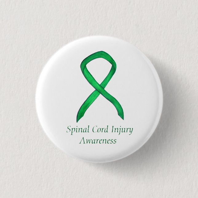 Spinal Cord Injury Awareness Ribbon Custom Pins (Front)