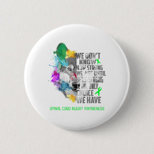 Spinal Cord Injury Awareness Ribbon Support Gifts 6 Cm Round Badge