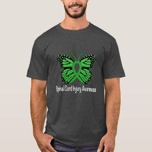 Spinal Cord Injury Butterfly Awareness Ribbon T-Shirt