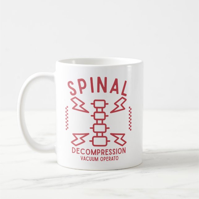 Spinal decompression vacuum operator coffee mug (Left)