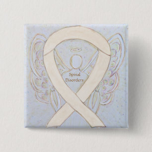 Spinal Disorders Awareness Ribbon Angel Pins
