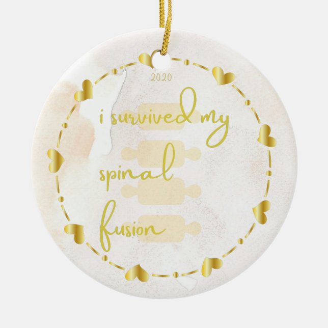 Spinal Fusion Christmas Ornament (Front)