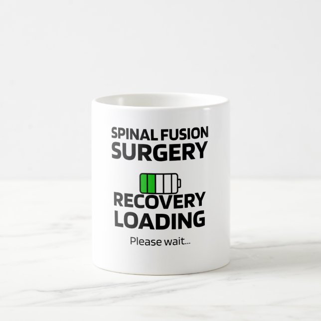 Spinal Fusion Recovery Gifts Spine Surgery Lumbar Coffee Mug (Center)