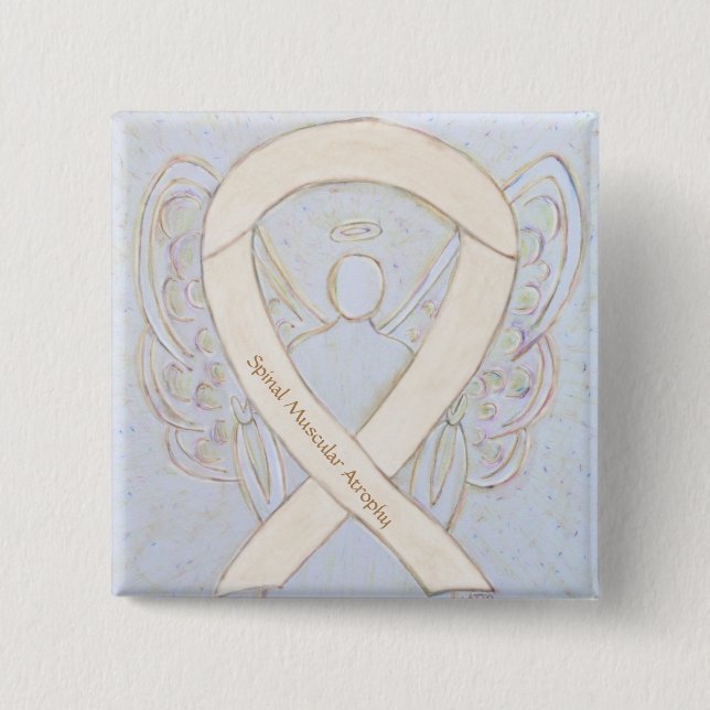 Spinal Muscular Atrophy Awareness Ribbon Angel Pin (Front)