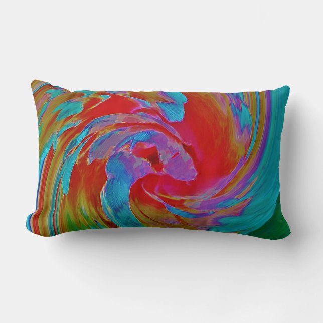 Spinart! Fluorescing Floral Lumbar Cushion (Front)