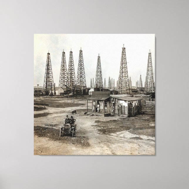 Spindletop Oil field - Texas 1902 Canvas Print (Front)